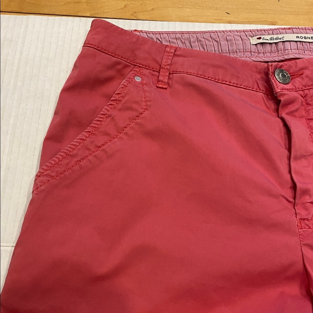 ROSNER from the heart May bright coral pink  cotton mix Chino Pants Size 4 - Picture 4 of 14